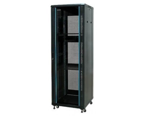 PHASAK Armario Rack 19" Phasak Pro 22U  600x600 Montado (Incluye: 2 bandejas de 19? + Regleta electrica 19? + Juego de ruedas +  Ventilacion)